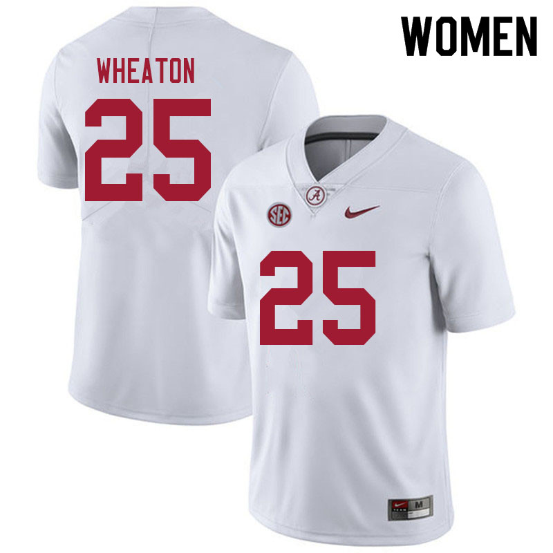 Alabama Crimson Tide Women's Camar Wheaton #25 White NCAA Nike Authentic Stitched 2021 College Football Jersey RZ16J44NR
